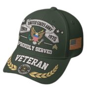 Premium Embroidered US Veterans Hats BPHN080711, Custom Rank & Years Of Sevice, Gift for US Veterans, Gift on Veterans Day - Image 3