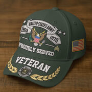 Premium Embroidered US Veterans Hats BPHN080711, Custom Rank & Years Of Sevice, Gift for US Veterans, Gift on Veterans Day - Image 3