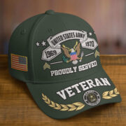Premium Embroidered US Veterans Hats BPHN080711, Custom Rank & Years Of Sevice, Gift for US Veterans, Gift on Veterans Day - Image 2