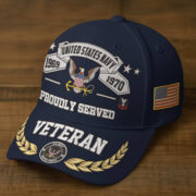 Premium Embroidered US Veterans Hats BPHN080711, Custom Rank & Years Of Sevice, Gift for US Veterans, Gift on Veterans Day - Image 7