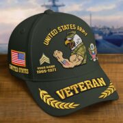 Premium Embroidered US Veterans Hats CPVC090703, Custom Name, Rank & Years Of Sevice, Gift for US Veterans, Gift on Veterans Day - Image 2