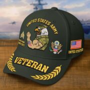 Premium Embroidered US Veterans Hats CPVC090703, Custom Name, Rank & Years Of Sevice, Gift for US Veterans, Gift on Veterans Day - Image 3