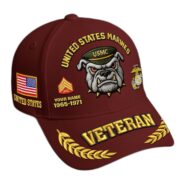 Premium Embroidered US Veterans Hats CPVC090703, Custom Name, Rank & Years Of Sevice, Gift for US Veterans, Gift on Veterans Day - Image 10
