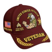 Premium Embroidered US Veterans Hats CPVC090703, Custom Name, Rank & Years Of Sevice, Gift for US Veterans, Gift on Veterans Day - Image 18