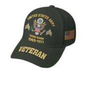 Premium Custom Name, Rank, Year, US Veterans Embroidered Hats BPVC300601, Gift For US Veterans, Gifts On Father's Day, Armed Forces Day, Veterans Day.