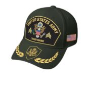 Premium Embroidered US Veterans Hats BPHN150712, Custom Name & Rank, Gifts for US Veterans, Gifts on Veterans Day