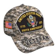 Premium Embroidered US Veterans Hats CPVC150701, 250th Anniversary, Custom Name & Rank, Gifts For US Veterans, Gifts On Veterans Day. - Image 2