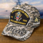Premium Embroidered US Veterans Hats CPVC150701, 250th Anniversary, Custom Name & Rank, Gifts For US Veterans, Gifts On Veterans Day. - Image 3