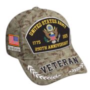Premium Embroidered US Veterans Hats CPVC150701, 250th Anniversary, Custom Name & Rank, Gifts For US Veterans, Gifts On Veterans Day. - Image 4