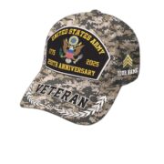 Premium Embroidered US Veterans Hats CPVC150701, 250th Anniversary, Custom Name & Rank, Gifts For US Veterans, Gifts On Veterans Day.