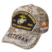 Premium Embroidered US Veterans Hats CPVC150701, 250th Anniversary, Custom Name & Rank, Gifts For US Veterans, Gifts On Veterans Day. - Image 17