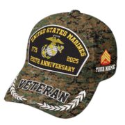 Premium Embroidered US Veterans Hats CPVC150701, 250th Anniversary, Custom Name & Rank, Gifts For US Veterans, Gifts On Veterans Day. - Image 15