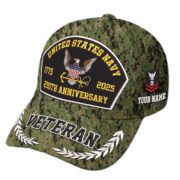 Premium Embroidered US Veterans Hats CPVC150701, 250th Anniversary, Custom Name & Rank, Gifts For US Veterans, Gifts On Veterans Day. - Image 11