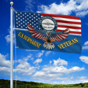 Premium US Submarine Grommet Flag CPVC230710, Best Gifts On Father's Day, Independence Day, Veterans Day.