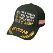 Premium Embroidered US Veterans Hats BPHN170711, Gifts for US Veterans, Gifts on Veterans Day