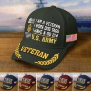 Premium Embroidered US Veterans Hats BPHN170711, Gifts for US Veterans, Gifts on Veterans Day