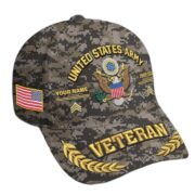Premium Embroidered US Veterans Hats BPHN160712, Custom Name, Rank & Year, Gifts for US Veterans, Gifts on Veterans Day - Image 2