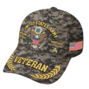Premium Embroidered US Veterans Hats BPHN160712, Custom Name, Rank & Year, Gifts for US Veterans, Gifts on Veterans Day - Image 3