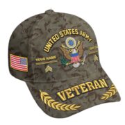Premium Embroidered US Veterans Hats BPHN160712, Custom Name, Rank & Year, Gifts for US Veterans, Gifts on Veterans Day - Image 4