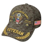 Premium Embroidered US Veterans Hats BPHN160712, Custom Name, Rank & Year, Gifts for US Veterans, Gifts on Veterans Day - Image 5