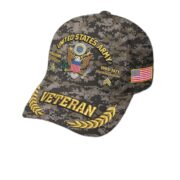 Premium Embroidered US Veterans Hats BPHN160712, Custom Name, Rank & Year, Gifts for US Veterans, Gifts on Veterans Day