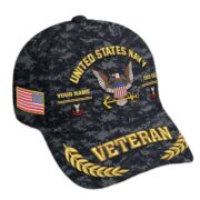 Premium Embroidered US Veterans Hats BPHN160712, Custom Name, Rank & Year, Gifts for US Veterans, Gifts on Veterans Day - Image 8