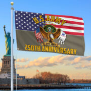 Premium 250th Anniversary Of The Army Grommet Flag VPVC120024, Gifts For Army Veteran, Best Gifts On Father's Day, Veterans Day.