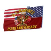 Premium USMC Grommet Flag VPVC120026, 250th Anniversary Marine Corps Flag, Gifts For Marine Veteran, Best Gifts On Father's Day, Veterans Day. - Image 3