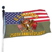Premium USMC Grommet Flag VPVC120027, 250th Anniversary Marine Corps Flag, Gifts For Marine Veteran, Best Gifts On Father's Day, Veterans Day. - Image 2