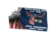 Premium US Navy Grommet Flag VPVC120010, 250th Anniversary Navy Flag, Gifts For Navy Veteran, Best Gifts On Father's Day, Veterans Day. - Image 2