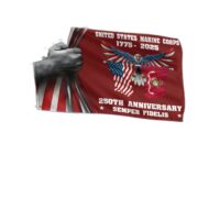 Premium USMC Grommet Flag VPVC120011, 250th Anniversary Marine Corps Flag, Gifts For Marine Veteran, Best Gifts On Father's Day, Veterans Day. - Image 2