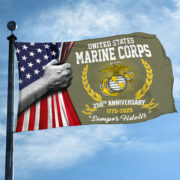 Premium USMC Grommet Flag VPVC120042, 250th Anniversary Marine Corps Flag, Gifts For Marine Veteran, Best Gifts On Father's Day, Veterans Day. - Image 3