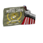 Premium USMC Grommet Flag VPVC120042, 250th Anniversary Marine Corps Flag, Gifts For Marine Veteran, Best Gifts On Father's Day, Veterans Day. - Image 2