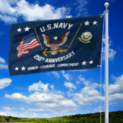 Premium US Navy Grommet Flag VPVC120050, 250th Anniversary Navy Flag, Gifts For Navy Veteran, Best Gifts On Father's Day, Veterans Day. - Image 2