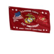 Premium USMC Grommet Flag VPVC120051, 250th Anniversary Marine Corps Flag, Gifts For Marine Veteran, Best Gifts On Father's Day, Veterans Day.