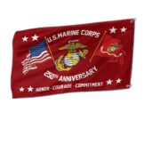 Premium USMC Grommet Flag VPVC120051, 250th Anniversary Marine Corps Flag, Gifts For Marine Veteran, Best Gifts On Father's Day, Veterans Day. - Image 2