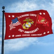 Premium USMC Grommet Flag VPVC120051, 250th Anniversary Marine Corps Flag, Gifts For Marine Veteran, Best Gifts On Father's Day, Veterans Day. - Image 3