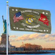 Premium USMC Grommet Flag VPVC120052, 250th Anniversary Marine Corps Flag, Gifts For Marine Veteran, Best Gifts On Father's Day, Veterans Day.