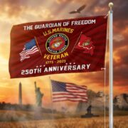 Premium USMC Grommet Flag VPVC120056, 250th Anniversary Marine Corps Flag, Gifts For Marine Veteran, Best Gifts On Father's Day, Veterans Day. - Image 2