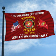 Premium USMC Grommet Flag VPVC120056, 250th Anniversary Marine Corps Flag, Gifts For Marine Veteran, Best Gifts On Father's Day, Veterans Day. - Image 3