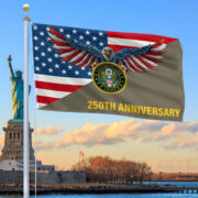 Premium 250th Anniversary Of The Army Grommet Flag VPVC120059, Gifts For Army Veteran, Best Gifts On Father's Day, Veterans Day.