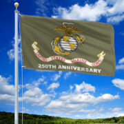 Premium USMC Grommet Flag VPVC120067, 250th Anniversary Marine Corps Flag, Gifts For Marine Veteran, Best Gifts On Father's Day, Veterans Day. - Image 3