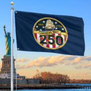 Premium US Navy Grommet Flag VPVC120065, 250th Anniversary Navy Flag, Gifts For Navy Veteran, Best Gifts On Father's Day, Veterans Day.