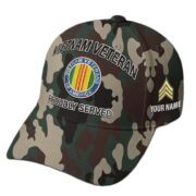 Premium Custom Vietnam Veteran Embroidered Hat VPVC308211, Gifts For Vietnam Veteran, Gifts On Father's Day, Veterans Day. - Image 2