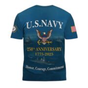 Premium 250th Anniversary Navy T-Shirt CPVC300703 - Image 3