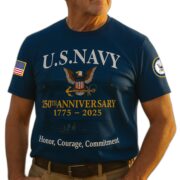 Premium 250th Anniversary Navy T-Shirt CPVC300703