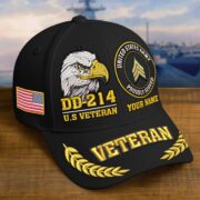 Premium Embroidered US Veterans Hats BPHN230712, Custom Name & Rank, Gifts for US Veterans, Gifts on Veterans Day - Image 2