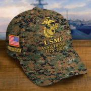 Premium Custom USMC Embroidered Hat VPVC308306, 250th Anniversary Marine Corps Hat, Gifts For Marine Veteran, Gifts On Father's Day, Veterans Day.