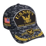Premium Custom US Navy Embroidered Hat VPVC308403, 250th Anniversary Navy Hat, Gifts For Navy Veteran, Gifts On Father's Day, Veterans Day.