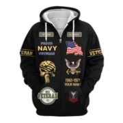 Premium Custom US Navy Zip Hoodie VPVC607502, Gifts For Navy Veteran, Gifts On Father's Day, Veterans Day. - Image 2